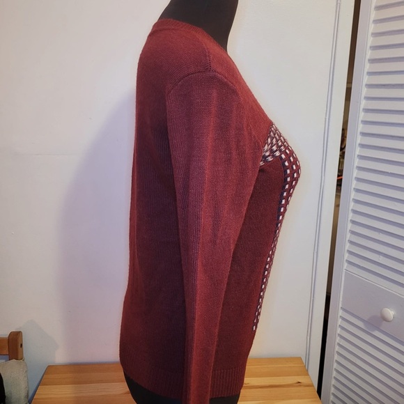 Red Patterned Sweater - Picture 3 of 4